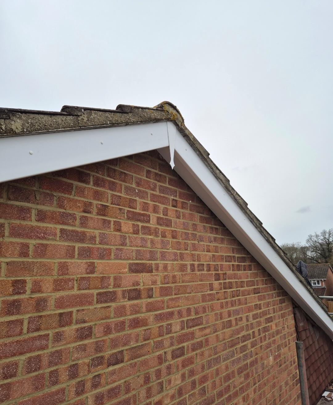 Roofline uPVC installation