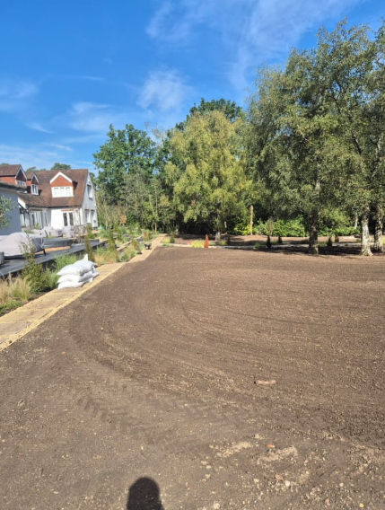 Ground leveling before re-turfing