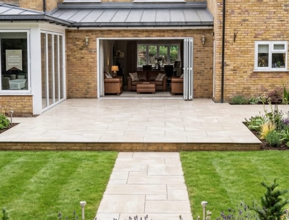 Lush green lawn completed